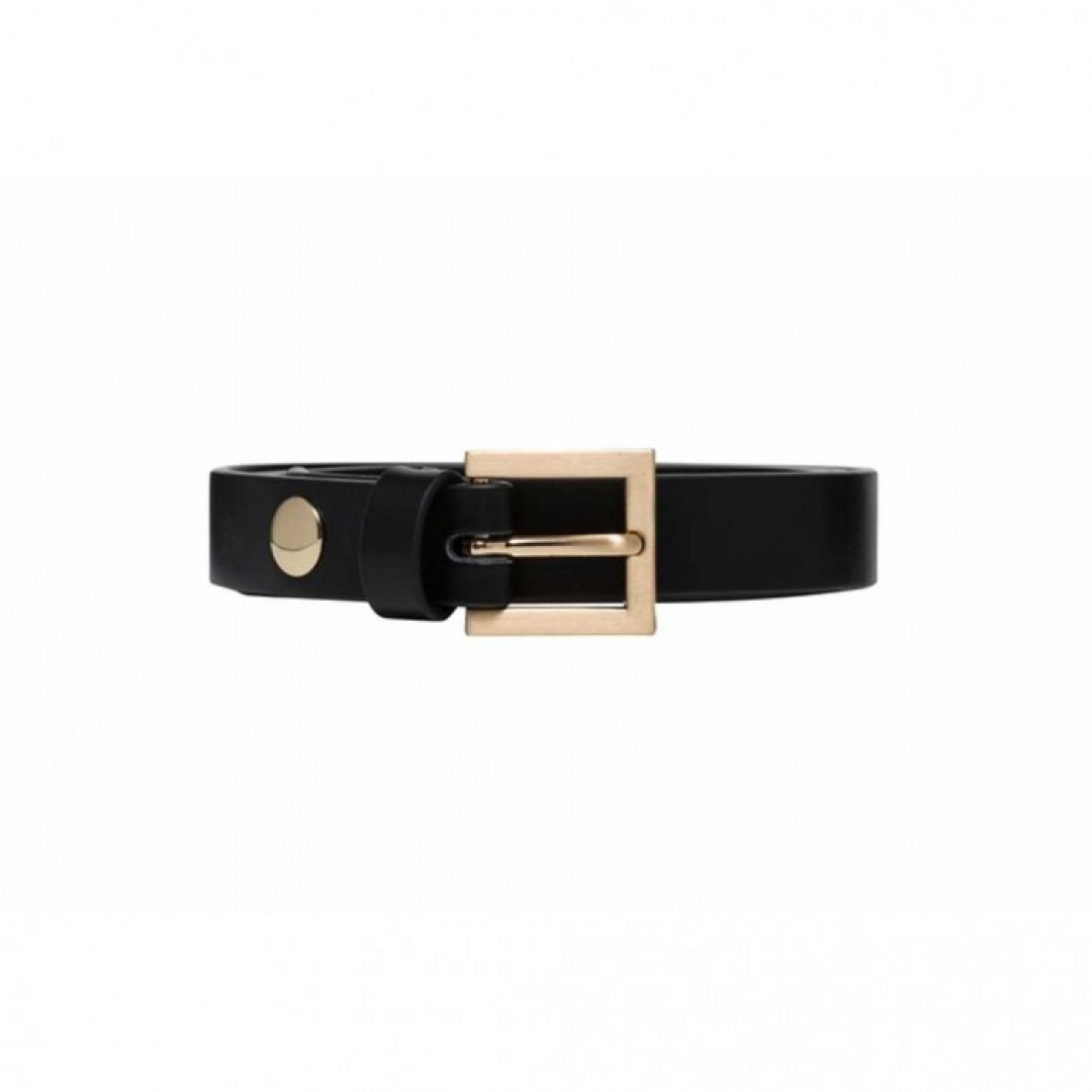 REPLAY SOLID-COLOURED THIN BELT BLACK
