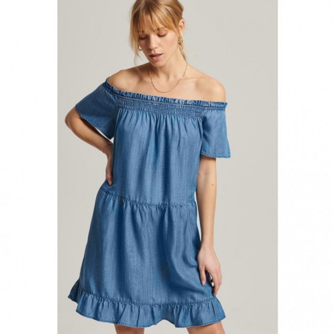 SUPERDRY ΓΥΝΑΙΚΕΙΟ ΦΟΡΕΜΑ W8011039A-QQL MID WASH